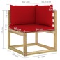 vidaXL Set de muebles de jardín 8 piezas con cojines madera impregnada