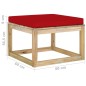 vidaXL Set de muebles de jardín 8 piezas con cojines madera impregnada