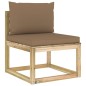 vidaXL Set de muebles de jardín 9 piezas con cojines madera impregnada vidaXL Set de muebles de jardín 9 piezas con cojines madera impregnada