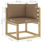 vidaXL Set de muebles de jardín 9 piezas con cojines madera impregnada vidaXL Set de muebles de jardín 9 piezas con cojines madera impregnada