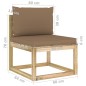 vidaXL Set de muebles de jardín 9 piezas con cojines madera impregnada vidaXL Set de muebles de jardín 9 piezas con cojines madera impregnada