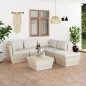 vidaXL Muebles de jardín de palets 6 piezas y cojines madera de abeto vidaXL Muebles de jardín de palets 6 piezas y cojines madera de abeto