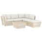 vidaXL Muebles de jardín de palets 6 piezas y cojines madera de abeto vidaXL Muebles de jardín de palets 6 piezas y cojines madera de abeto