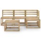 vidaXL Set de muebles de jardín 5 pzas madera de pino impregnada verde vidaXL Set de muebles de jardín 5 pzas madera de pino impregnada verde