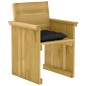 vidaXL Set de comedor jardín 5 pzas con cojines madera pino impregnada vidaXL Set de comedor jardín 5 pzas con cojines madera pino impregnada
