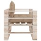 vidaXL Sofá de palets de jardín con cojines beige madera de pino vidaXL Sofá de palets de jardín con cojines beige madera de pino