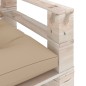 vidaXL Sofá de palets de jardín con cojines beige madera de pino vidaXL Sofá de palets de jardín con cojines beige madera de pino