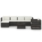 vidaXL Muebles de jardín 7 pzas con cojines madera impregnada gris vidaXL Muebles de jardín 7 pzas con cojines madera impregnada gris