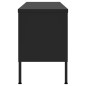 vidaXL Mueble para TV de acero negro 105x35x50 cm vidaXL Mueble para TV de acero negro 105x35x50 cm