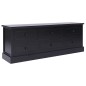 vidaXL Mueble para TV madera maciza de paulownia negro 108x30x40 cm vidaXL Mueble para TV madera maciza de paulownia negro 108x30x40 cm