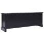 vidaXL Mueble para TV madera maciza de paulownia negro 108x30x40 cm vidaXL Mueble para TV madera maciza de paulownia negro 108x30x40 cm