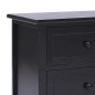 vidaXL Mueble para TV madera maciza de paulownia negro 108x30x40 cm vidaXL Mueble para TV madera maciza de paulownia negro 108x30x40 cm