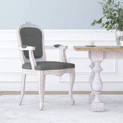 vidaXL Silla de comedor tela gris oscuro 62x59,5x100,5 cm