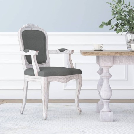 vidaXL Silla de comedor tela gris oscuro 62x59,5x100,5 cm