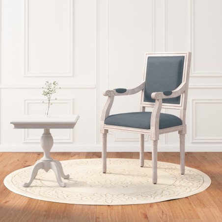 vidaXL Sillón de terciopelo gris oscuro 54x59x99 cm