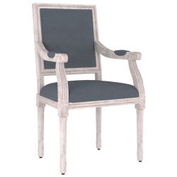 vidaXL Sillón de terciopelo gris oscuro 54x59x99 cm