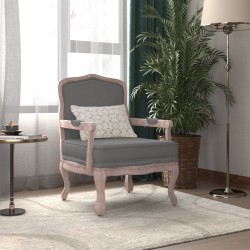 vidaXL Sillón de tela gris oscuro 64x64x90 cm