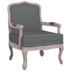 vidaXL Sillón de tela gris oscuro 64x64x90 cm