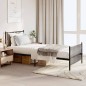 vidaXL Estructura de cama con cabecero y estribo metal negro 90x200 cm vidaXL Estructura de cama con cabecero y estribo metal negro 90x200 cm
