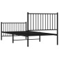 vidaXL Estructura de cama con cabecero y estribo metal negro 90x200 cm vidaXL Estructura de cama con cabecero y estribo metal negro 90x200 cm