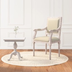 vidaXL Sillón de lino beige 54x59x99 cm