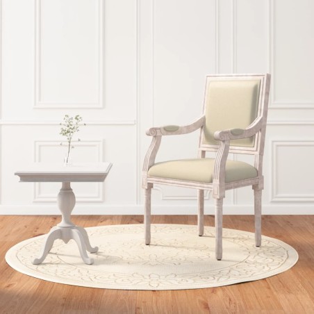 vidaXL Sillón de lino beige 54x59x99 cm
