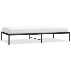 vidaXL Estructura de cama de metal negro 107x203 cm