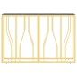 vidaXL Mesa consola de acero inoxidable y vidrio dorada 110x30x70 cm vidaXL Mesa consola de acero inoxidable y vidrio dorada 110x30x70 cm