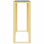 vidaXL Mesa consola de acero inoxidable y vidrio dorada 110x30x70 cm vidaXL Mesa consola de acero inoxidable y vidrio dorada 110x30x70 cm