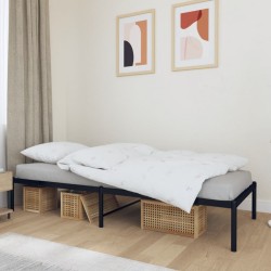 vidaXL Estructura de cama de metal negro 80x200 cm