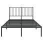 vidaXL Estructura de cama con cabecero metal negro 120x190 cm vidaXL Estructura de cama con cabecero metal negro 120x190 cm