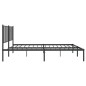 vidaXL Estructura de cama con cabecero metal negro 120x190 cm vidaXL Estructura de cama con cabecero metal negro 120x190 cm