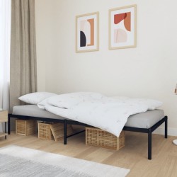 vidaXL Estructura de cama metal negro 100x190 cm
