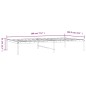 vidaXL Estructura de cama metal negro 100x190 cm