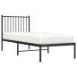 vidaXL Estructura de cama con cabecero metal negro 75x190 cm vidaXL Estructura de cama con cabecero metal negro 75x190 cm