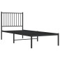 vidaXL Estructura de cama con cabecero metal negro 75x190 cm vidaXL Estructura de cama con cabecero metal negro 75x190 cm