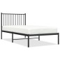 vidaXL Estructura de cama con cabecero metal negro 90x190 cm vidaXL Estructura de cama con cabecero metal negro 90x190 cm