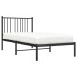 vidaXL Estructura de cama con cabecero metal negro 90x190 cm vidaXL Estructura de cama con cabecero metal negro 90x190 cm
