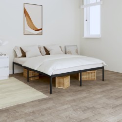 vidaXL Estructura de cama de metal negro 160x200 cm