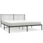vidaXL Estructura de cama con cabecero metal negro 180x200 cm vidaXL Estructura de cama con cabecero metal negro 180x200 cm