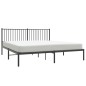vidaXL Estructura de cama con cabecero metal negro 180x200 cm vidaXL Estructura de cama con cabecero metal negro 180x200 cm