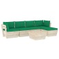 vidaXL Muebles de jardín de palets 6 piezas y cojines madera de abeto vidaXL Muebles de jardín de palets 6 piezas y cojines madera de abeto
