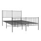 vidaXL Estructura de cama cabecero y pie de cama metal negro 140x190cm vidaXL Estructura de cama cabecero y pie de cama metal negro 140x190cm