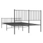 vidaXL Estructura de cama cabecero y pie de cama metal negro 140x190cm vidaXL Estructura de cama cabecero y pie de cama metal negro 140x190cm