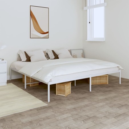 vidaXL Estructura de cama de metal blanco 183x213 cm