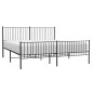 vidaXL Estructura de cama cabecero y pie de cama metal negro 200x200cm vidaXL Estructura de cama cabecero y pie de cama metal negro 200x200cm