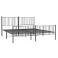 vidaXL Estructura de cama cabecero y pie de cama metal negro 200x200cm vidaXL Estructura de cama cabecero y pie de cama metal negro 200x200cm