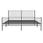 vidaXL Estructura de cama cabecero y pie de cama metal negro 200x200cm vidaXL Estructura de cama cabecero y pie de cama metal negro 200x200cm