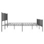 vidaXL Estructura de cama cabecero y pie de cama metal negro 200x200cm vidaXL Estructura de cama cabecero y pie de cama metal negro 200x200cm