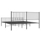 vidaXL Estructura de cama cabecero y pie de cama metal negro 200x200cm vidaXL Estructura de cama cabecero y pie de cama metal negro 200x200cm